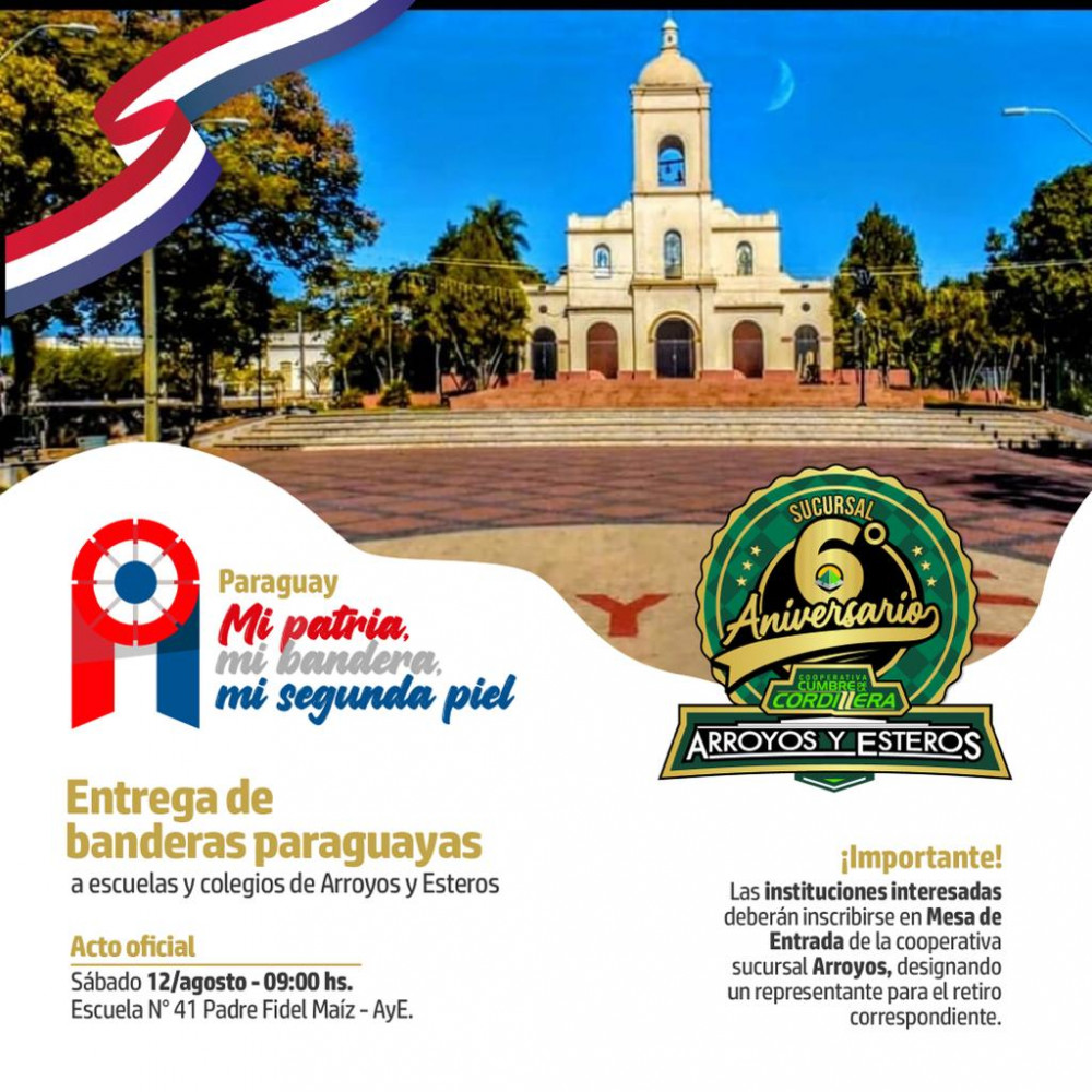 En agosto, vuelve la entrega de banderas patrias